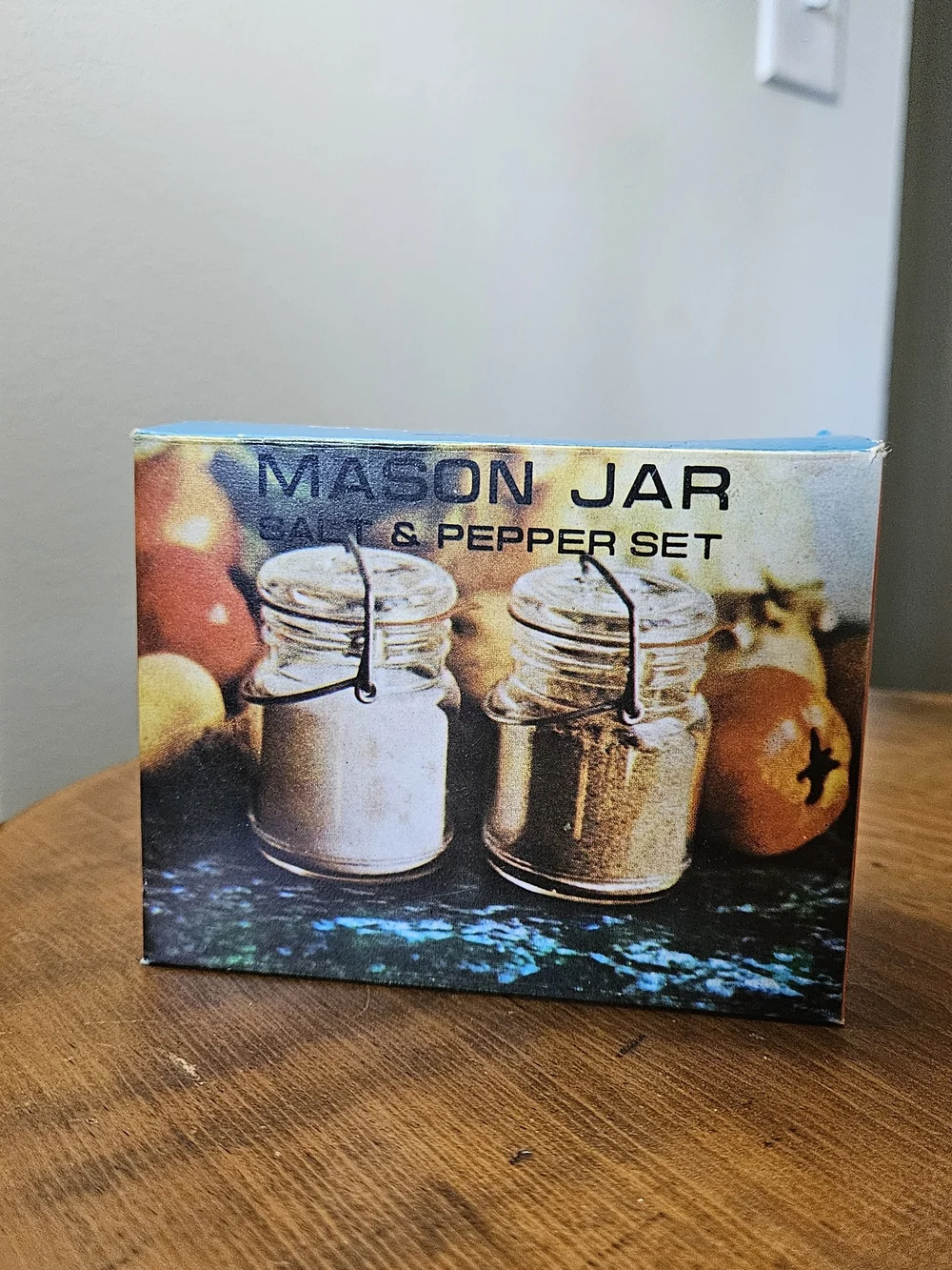 Mason Blue Salt & Pepper Set •Vintage• Made In Hong Kong Circa 1960s